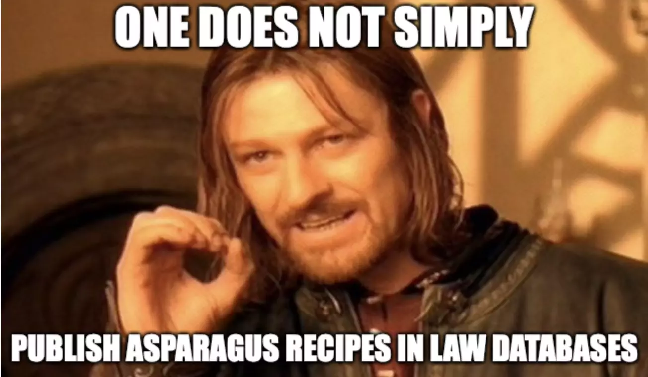 Asparagus Recipe Found In Law Database Meme