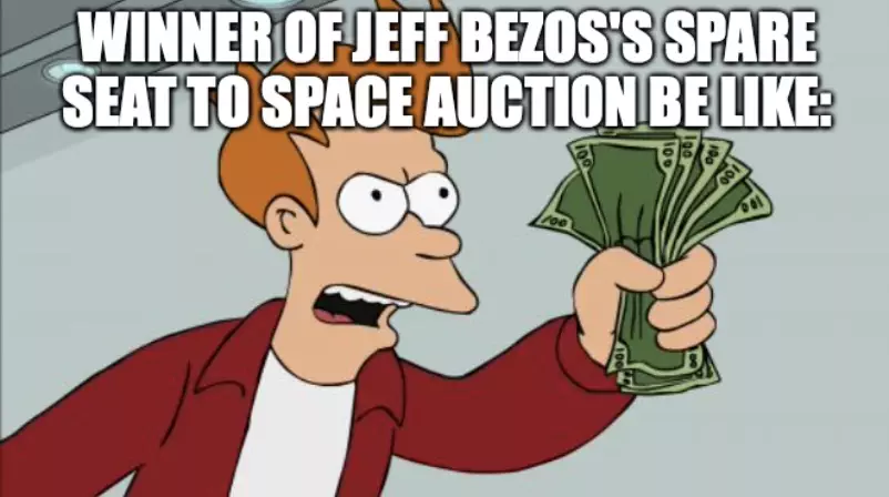 Bezos Auctions Spare Space Seat Meme
