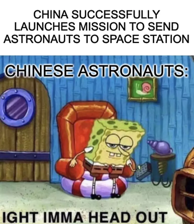 Chinese Sends Astronauts To Space Station Meme