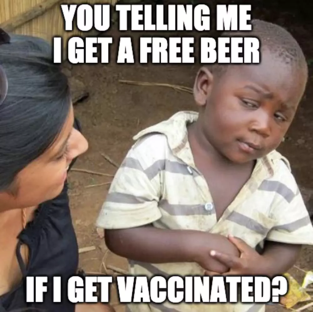 Get Free Beer When You Vaccinate Meme