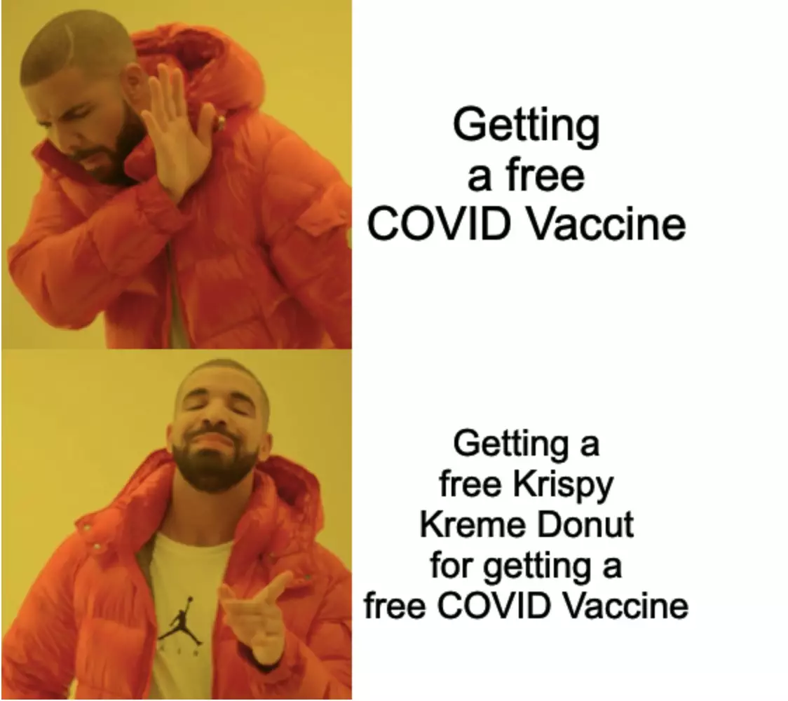 Krispy Kreme Donut Vaccine Drive Meme