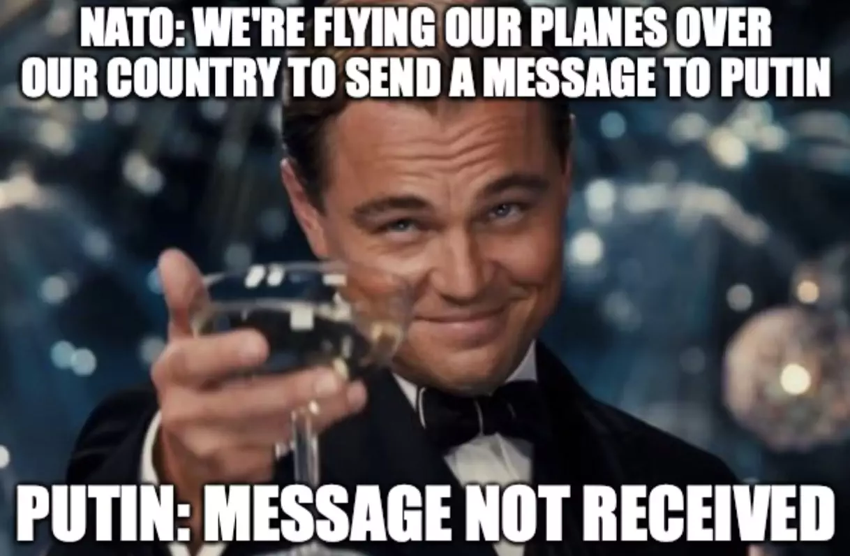 Nato Sending Message To Putin Meme
