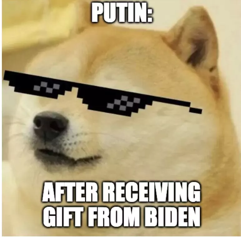 Putin Gets Sunglasses From Biden Meme