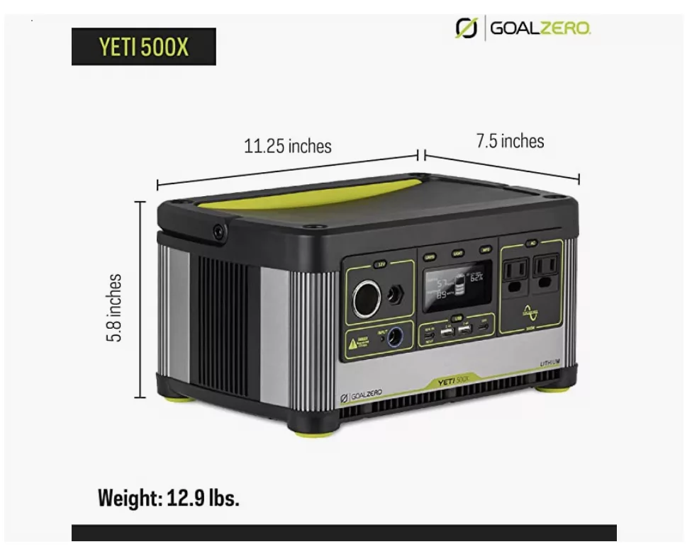 The Powerful Goal Zero Yeti 500X Portable Power Station Might Just Be Life Saving