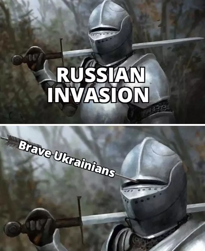 Funny Ukraine Memes  Russian Invasion Knight