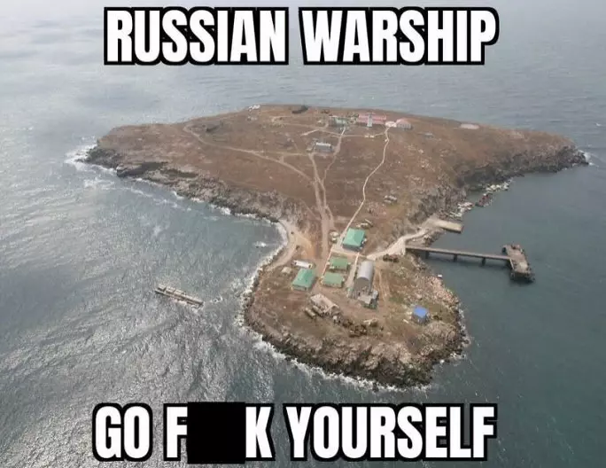Funny Ukraine Memes  Snake Island