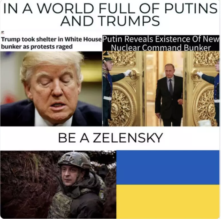 Funny Ukraine War Meme  Putin Trump And Zelenskiy