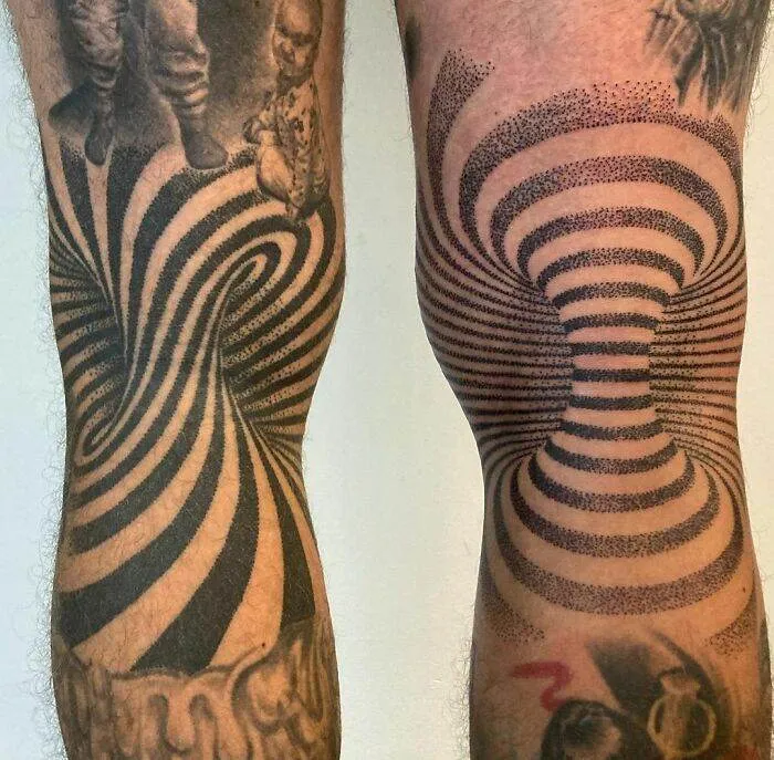 6454A0500Df12 Optical Illusion Tattoos Part 1