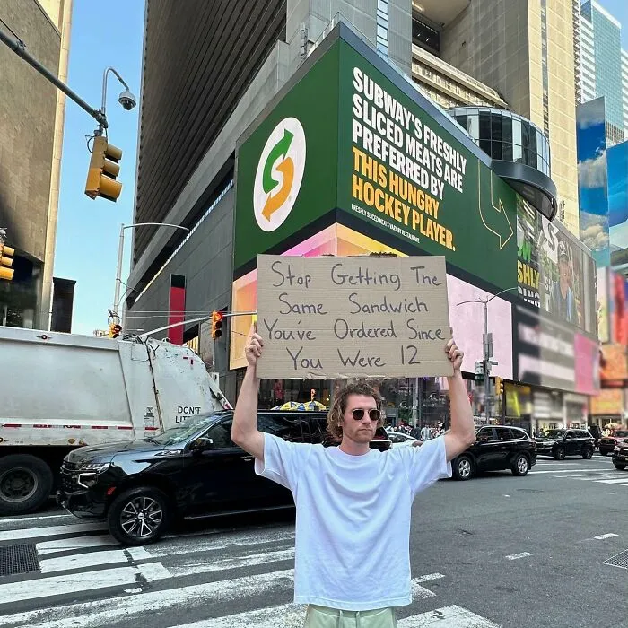 Clever Dude With Sign Protesting Annoying Things 64Ef50293A10A 700