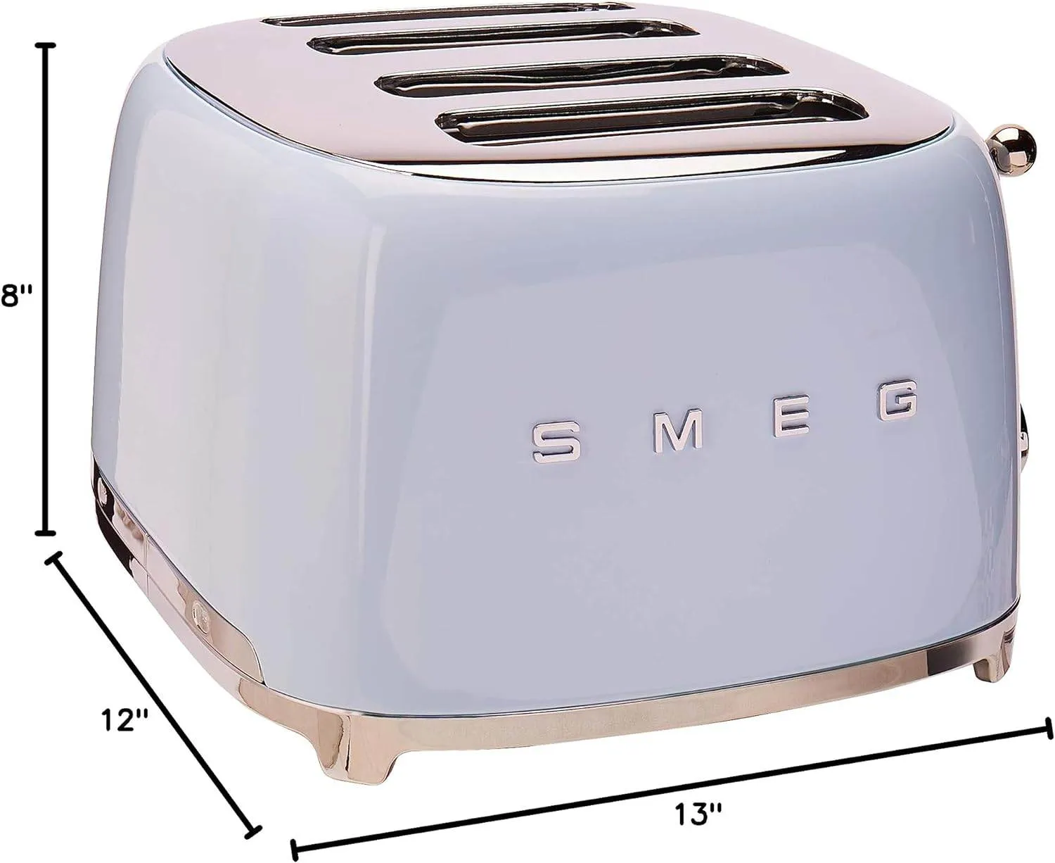 Smeg 50S Retro Line Pastel Blue 4X4 Slot Toaster