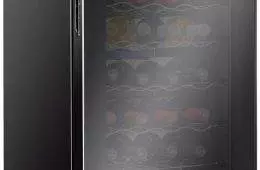 Ivation 28 Bottle Compressor Wine Cooler Refrigerator W/Lock | Large Freestanding Wine Cellar For Red, White, Champagne Or Sparkling Wine | 41F64F Digital Temperature Control Fridge Glass Door Black