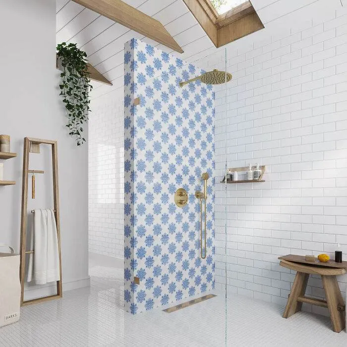 Moroccan White Star Blue Cross Etched Marble Mosaic Tile Shower 1000X 65B9F5801B3Ac Png 700