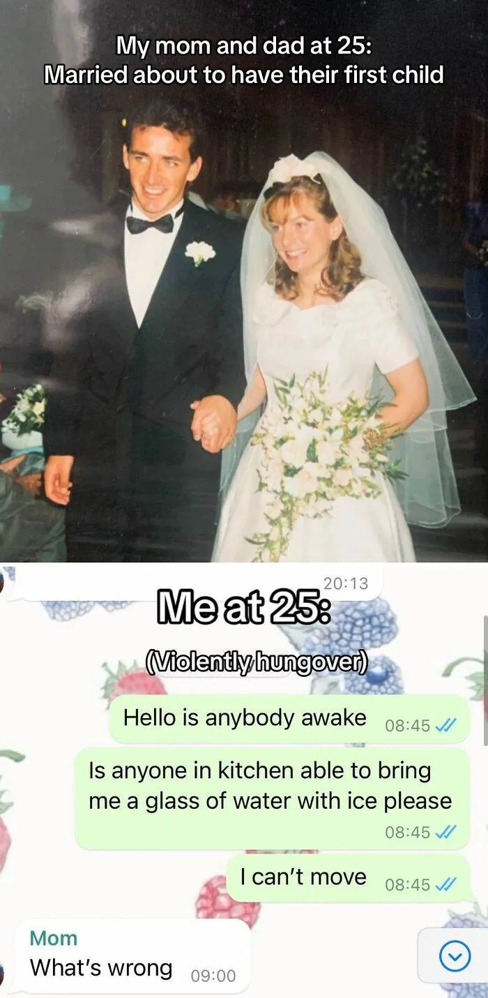 30 Hilarious Contrasts Between Parents And Their Younger Selves