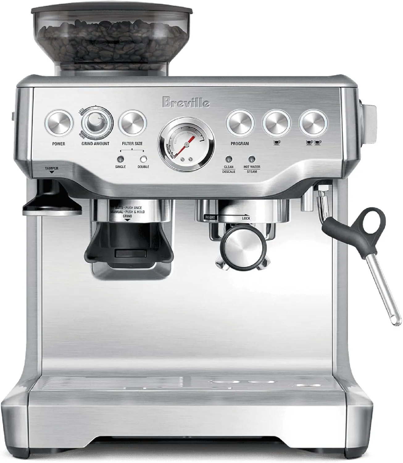 Design The Breville Barista Express Is A Stunning Addition To Any Kitchen. Its Brushed Stainless Steel Exterior Gives It A Polished, Professional Appearance, Reminiscent Of HighEnd Café Equipment. The Compact Design Is Thoughtfully Crafted To Fit Seamlessly Into Smaller Spaces, Making It Perfect For Modern Kitchens. Its Ergonomic Layout Ensures Ease Of Use, With Clearly Labelled Dials And Buttons That Allow Users To Navigate Its Features Effortlessly. The Machine Also Includes A Generous Water Tank And A WellDesigned Drip Tray, Both Easy To Remove And Clean, Ensuring Convenience Alongside Style.