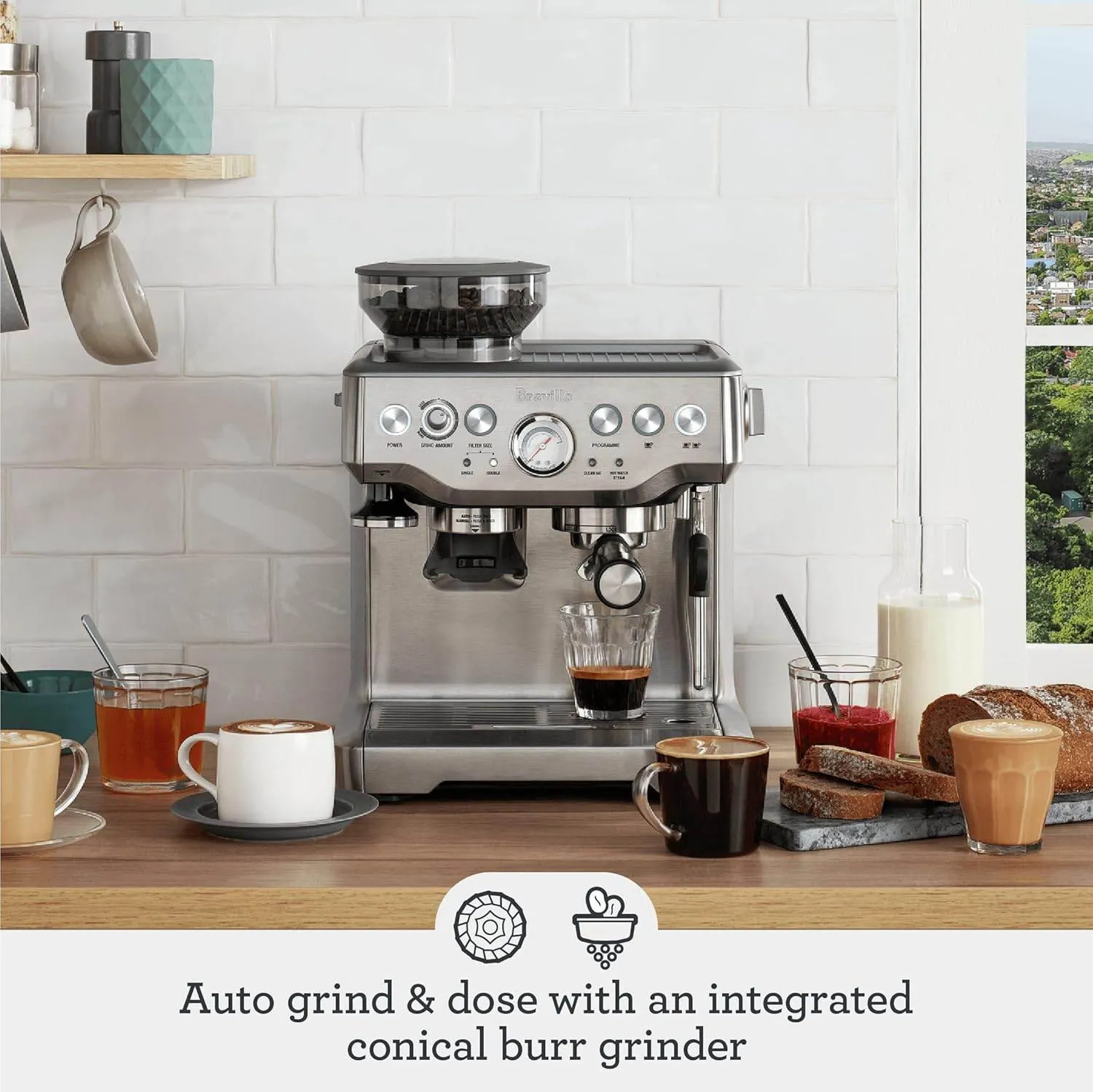 Design The Breville Barista Express Is A Stunning Addition To Any Kitchen. Its Brushed Stainless Steel Exterior Gives It A Polished, Professional Appearance, Reminiscent Of HighEnd Café Equipment. The Compact Design Is Thoughtfully Crafted To Fit Seamlessly Into Smaller Spaces, Making It Perfect For Modern Kitchens. Its Ergonomic Layout Ensures Ease Of Use, With Clearly Labelled Dials And Buttons That Allow Users To Navigate Its Features Effortlessly. The Machine Also Includes A Generous Water Tank And A WellDesigned Drip Tray, Both Easy To Remove And Clean, Ensuring Convenience Alongside Style.