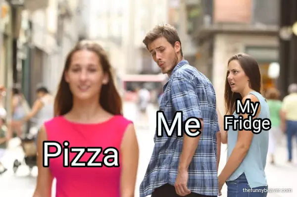 Me... Pizza... My Fridge