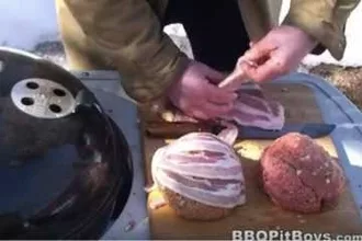 Bacon Wrapped Fireball Meatballs 2