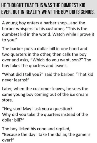 Short Story Hilarious One About A Child That Plays The Long Game