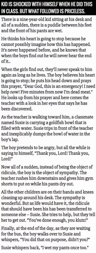 Short Story Hilarious One About A Boy Who Wet His Pants