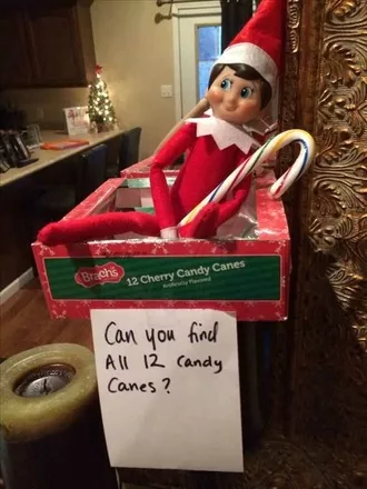 Elf On A Shelf Kitchen  Hiding Candy Canes