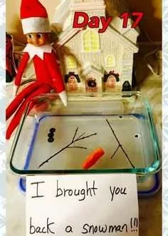 Elf On The Shelf Funny  Melted Snowman