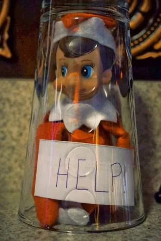 Elf On The Shelf Funny Idea  Trapped Elf