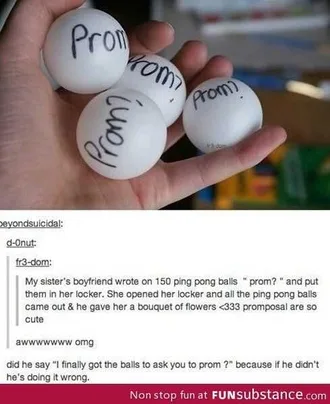 Hilarious Tumblr Posts 6 Balls Prom
