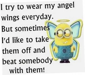 Really Funny Minion Quotes Angel Wings