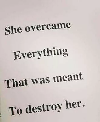 Quote She Overcame