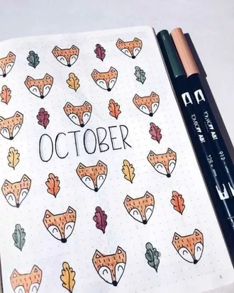 October Bullet Journal Title Page
