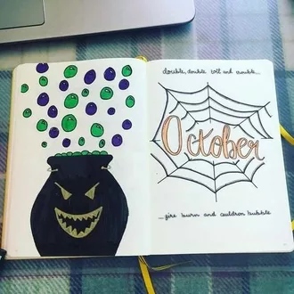 October Bullet Journal Intro Page