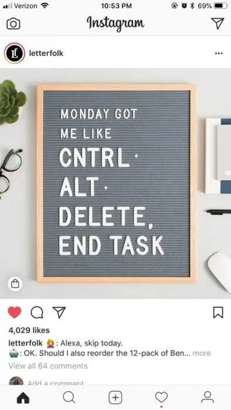 Funny Instagram Letter Board Quotes Computer It