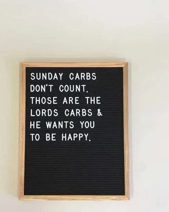 Letter Board Quotes Carbs On Sundays