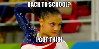 Us Gymnast Winking Captioned Back To School? I Got This!