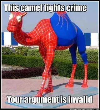 Funny Spiderman Camel