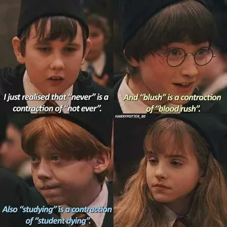 Harry Potter Themed Funny Student Meme