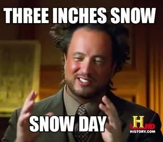 Funny Snow Day 3 Inches