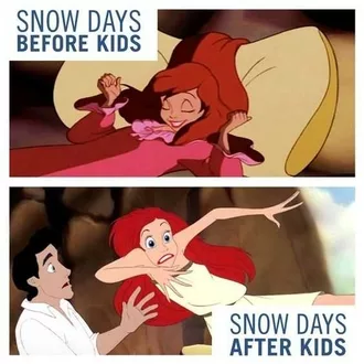 Funny Snow Kids Disney