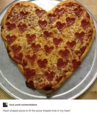 Pizza Heart Shaped