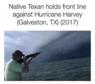 Texan Taking On Hurricane