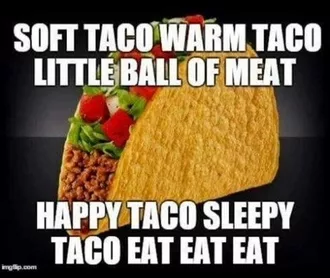 Hilarious Taco Meme  Taco Happy Taco