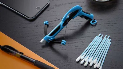 Hog Wild Micro Blaster XBow  Little Crossbow That Shoots QTips 20 Feet Featured