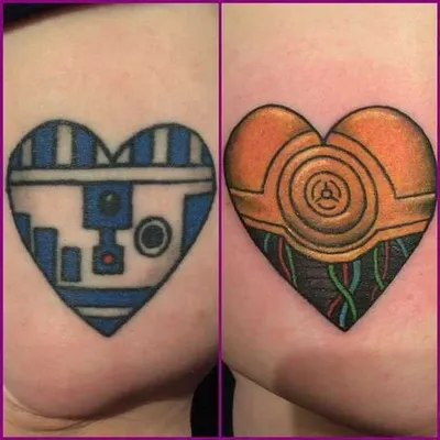 R2 Vs C3Po Best Star Wars Tattoos