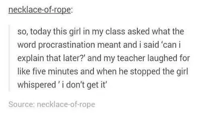 Tumblr Procrastination