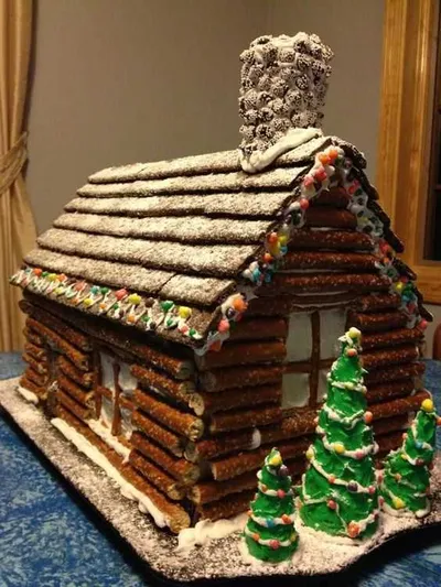 Ginger Bread Log House Facade Hack