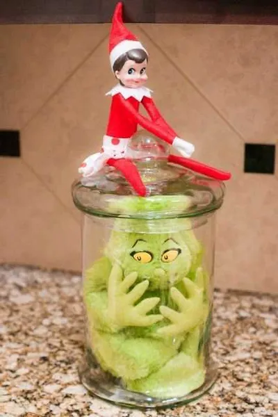 Elf On The Shelf Funny  Elf Captures The Grinch