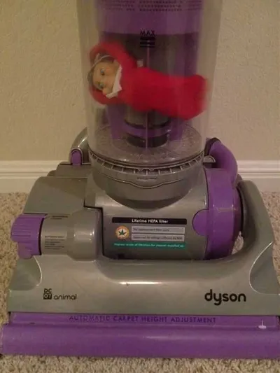 Elf On The Shelf Funny Ideas  Vacuum Elf