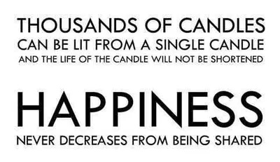 Quote About How Happiness Is Like Candle Light.