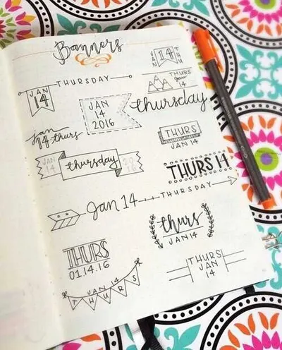 Bullet Journal Ideas  Artistic Banner Ideas