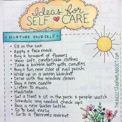 Bullet Journal Ideas  Self Care Template